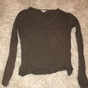 James perse olive green loose short T-shirt